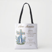 Katholieke Maagd Mary Ave Maria in het Latijn Tote Bag (Voorkant)