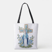 Katholieke Maagd Mary Ave Maria in het Latijn Tote Bag (Achterkant)