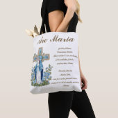 Katholieke Maagd Mary Ave Maria in het Latijn Tote Bag (Dichtbij)