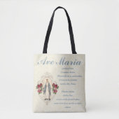 Katholieke Maagd Mary Ave Maria in het Latijn Tote Bag (Voorkant)