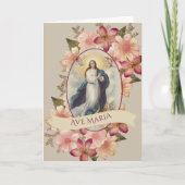 Katholieke Maagd Mary Ave Maria Kaart (Voorkant)