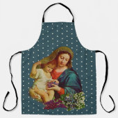 Katholieke Maagd Mary Baby Jesus Floral Schort (Voorkant)