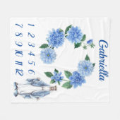 Katholieke Maagd Mary Baby Milestone Fleece Deken (Voorkant (Horizontaal))