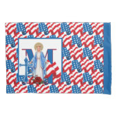 Katholieke Maagd Mary Cross-American Flag Religies Kussensloop (Voorkant)