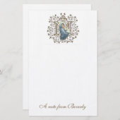 Katholieke Maagd Mary Cross Religieuze Briefpapier (Voorkant / Achterkant)
