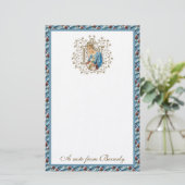 Katholieke Maagd Mary Cross Religieuze Stati Briefpapier (Staand voorkant)
