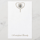 Katholieke Maagd Mary Cross Rosary Briefpapier (Voorkant)