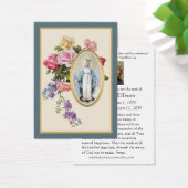 Katholieke Maagd Mary Floral Funeral Prayer Kaart (Bureau)