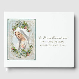 Katholieke Maagd Mary Floral Memorial Funeral Gastenboek