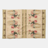 Katholieke Maagd Mary Floral Prayer Theedoek (Horizontaal)