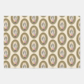 Katholieke Maagd Mary Floral Religieuze Rozen Inpakpapier Vel (Voorkant 2)