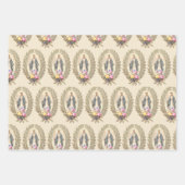 Katholieke Maagd Mary Floral Religieuze Rozen Inpakpapier Vel (Voorkant)