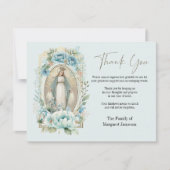 Katholieke Maagd Mary Funeral condoleances Bedankkaart (Voorkant)