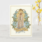 Katholieke Maagd Mary Funeral Heilige Kaart (Gele Bloem)