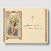 Katholieke Maagd Mary Funeral Memorial Gastenboek (Voorkant)