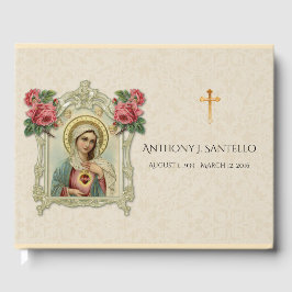Katholieke Maagd Mary Funeral Memorial Guest Book Gastenboek