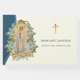 Katholieke Maagd Mary Funeral Memorial Guest Book Gastenboek