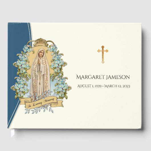 Katholieke Maagd Mary Funeral Memorial Guest Book Gastenboek (Voorkant)