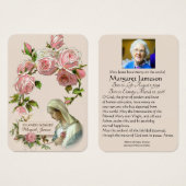 Katholieke Maagd Mary Funeral Memorial Prayer Heil Visitekaartje (Voorkant /achterkant)