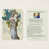 Katholieke Maagd Mary Funeral Prayer Memorial Card Visitekaartje (Voorkant /achterkant)