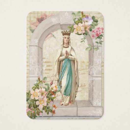 Katholieke Maagd Mary Funeral Prayer Memorial Card Visitekaartje (Voorkant)