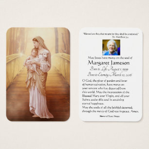 Katholieke Maagd Mary Funeral Prayer Memorial Card Visitekaartje