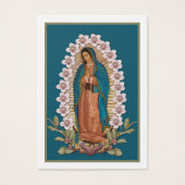 Katholieke Maagd Mary Guadalupe Funeral Prayer Kaa Visitekaartje (Voorkant)