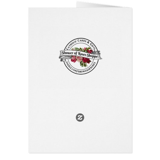 Katholieke Maagd Mary Hartelijk dank voor uw begra (Achterkant)