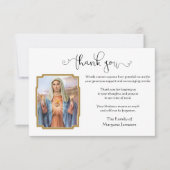 Katholieke Maagd Mary Hartelijk dank voor uw deeln Bedankkaart (Voorkant)