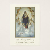 Katholieke Maagd Mary Jesus Funeral Prayer Kaart (Voorkant)