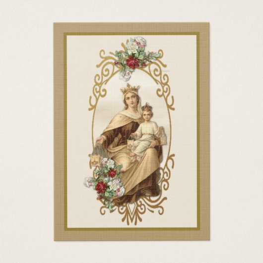 Katholieke Maagd Mary Jesus Funeral Prayer Kaart (Voorkant)