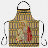 Katholieke Maagd Mary Jesus Glas in lood Schort (Voorkant)