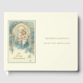 Katholieke Maagd Mary Jesus Memorial Funeral Gastenboek (Voorkant)