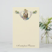 Katholieke Maagd Mary Jesus Religieuze Mount Carme Briefpapier (Staand voorkant)