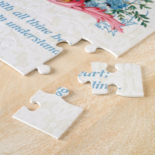 Katholieke Maagd Mary Jesus Scriptcitaat Legpuzzel (Zijkant)