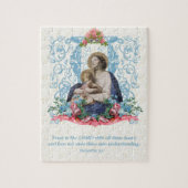 Katholieke Maagd Mary Jesus Scriptcitaat Legpuzzel (Verticaal)
