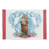Katholieke Maagd Mary Jesus St. Joseph Religieuze Kussensloop (Achterkant-Rechts)