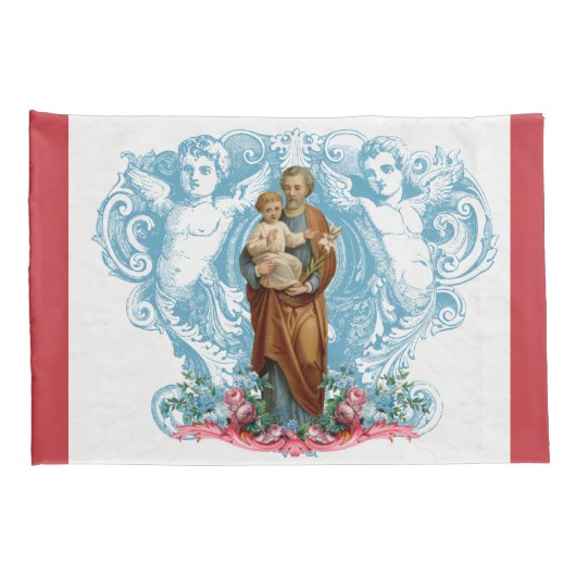 Katholieke Maagd Mary Jesus St. Joseph Religieuze Kussensloop (Achterkant-Rechts)