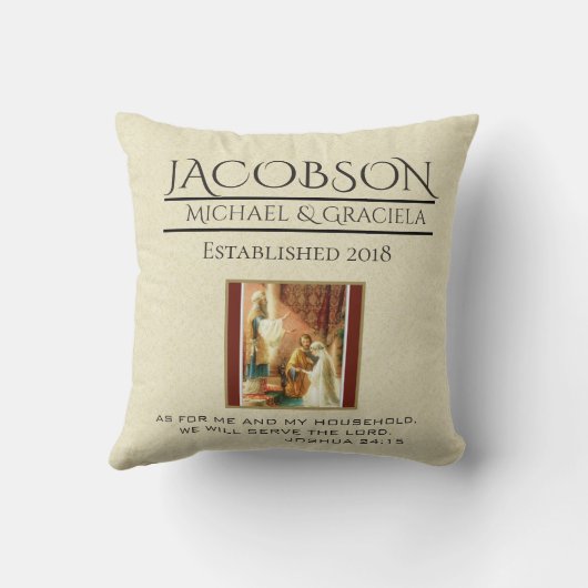 katholieke Maagd Mary Joseph Bride Groom Kussen (Achterkant)