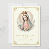 Katholieke Maagd Mary kan een religieus evenement  Kaart (Achterkant)