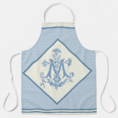 Katholieke Maagd Mary Marian Cross Blue Lilies Apr Schort (Voorkant)