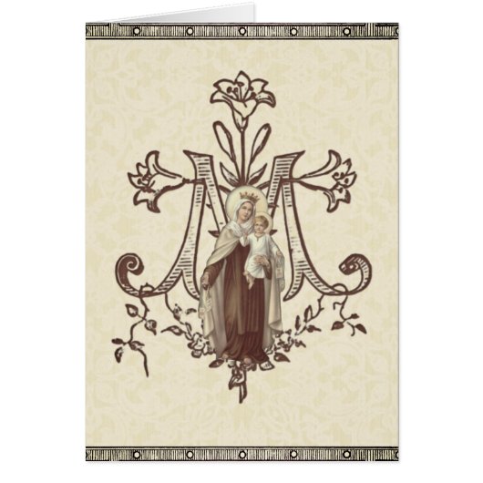 Katholieke Maagd Mary Mount Carmel Religieuze (Voorkant)