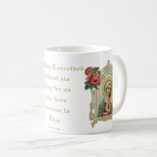 Katholieke Maagd Mary Prayer  Religie  Koffiemok (Voorkant rechts)