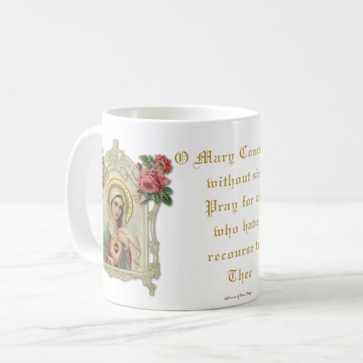Katholieke Maagd Mary Prayer  Religie  Koffiemok (Voorkant links)