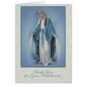 Katholieke Maagd Mary Religieuze begrafenis Dank u