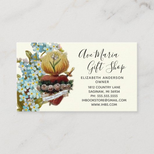 Katholieke Maagd Mary Religieuze Christelijke Zake Visitekaartje (Voorkant)