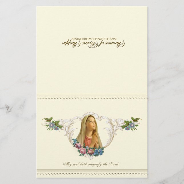 Katholieke Maagd Mary  Religieuze Floral (Voorkant)