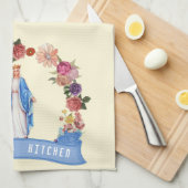 Katholieke Maagd Mary Religieuze Floral Theedoek (Quarter Fold)