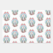 Katholieke Maagd Mary Religieuze Floral Wrapping P Inpakpapier Vel (Voorkant 3)