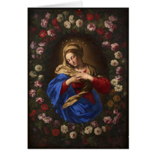 Katholieke Maagd Mary Religieuze Garland Rozen